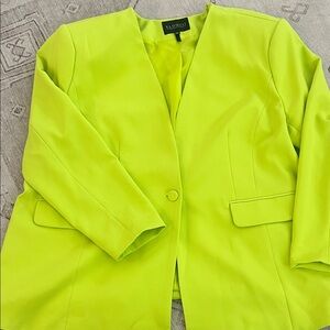 Eloquii Women's Vibrant Green Blazer